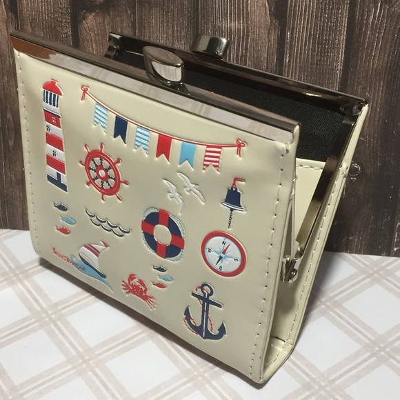 NWT Nautical Coin Purse - Cream - Picture 6 of 8